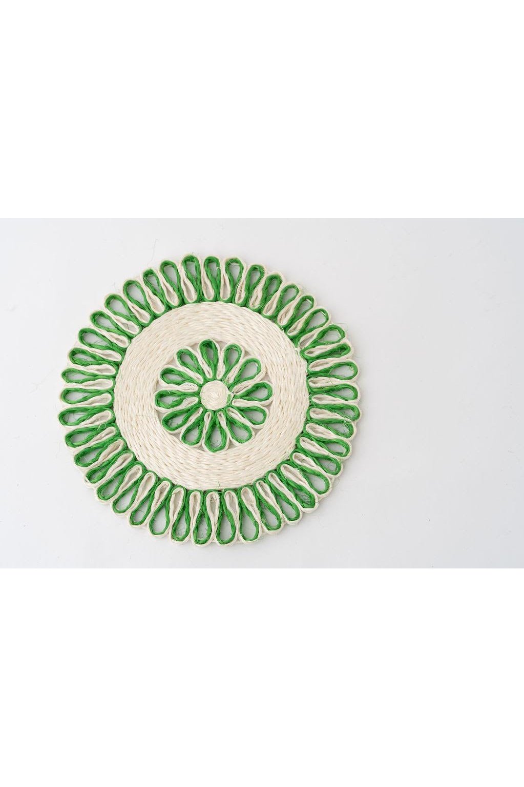 Handwoven Seagrass Placemat | Trivet | Green