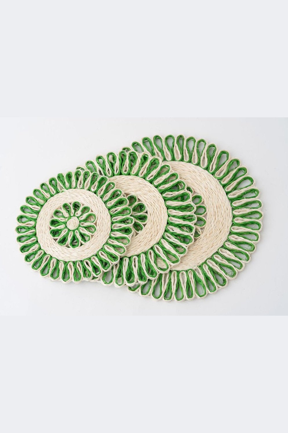 Handwoven Seagrass Placemat | Trivet | Green