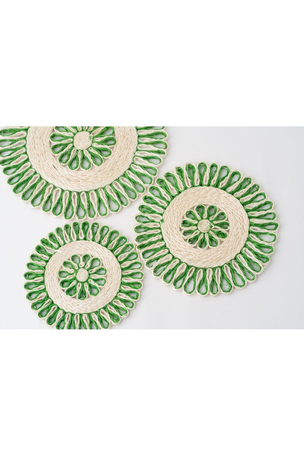 Handwoven Seagrass Placemat | Trivet | Green