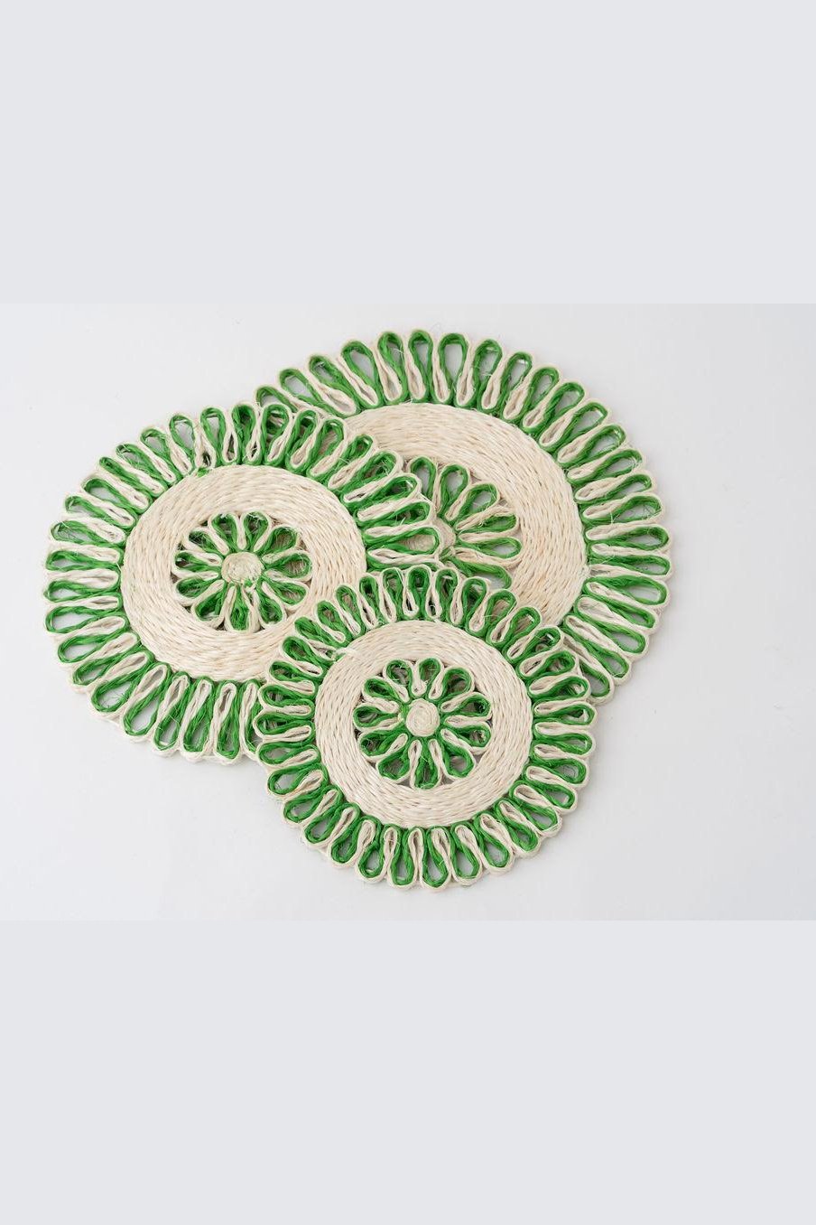 Handwoven Seagrass Placemat | Trivet | Green