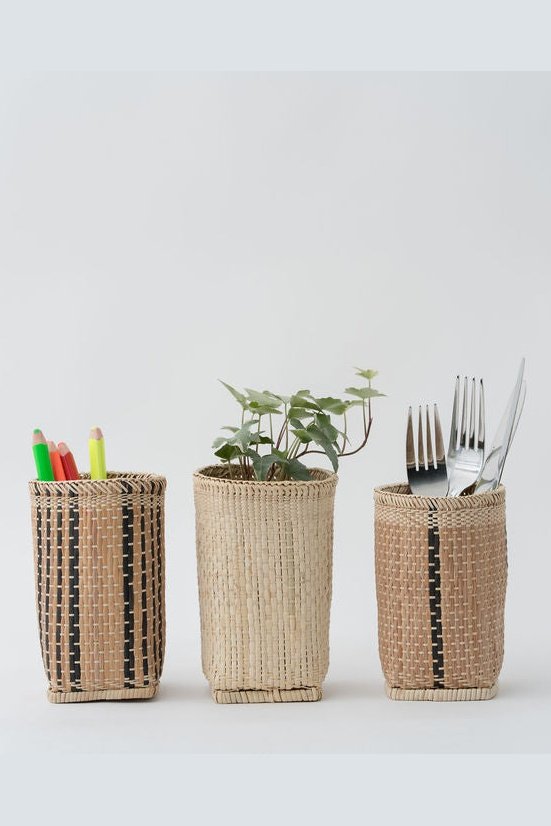 Pencil Holder | Desk Organizer | Woven Basket