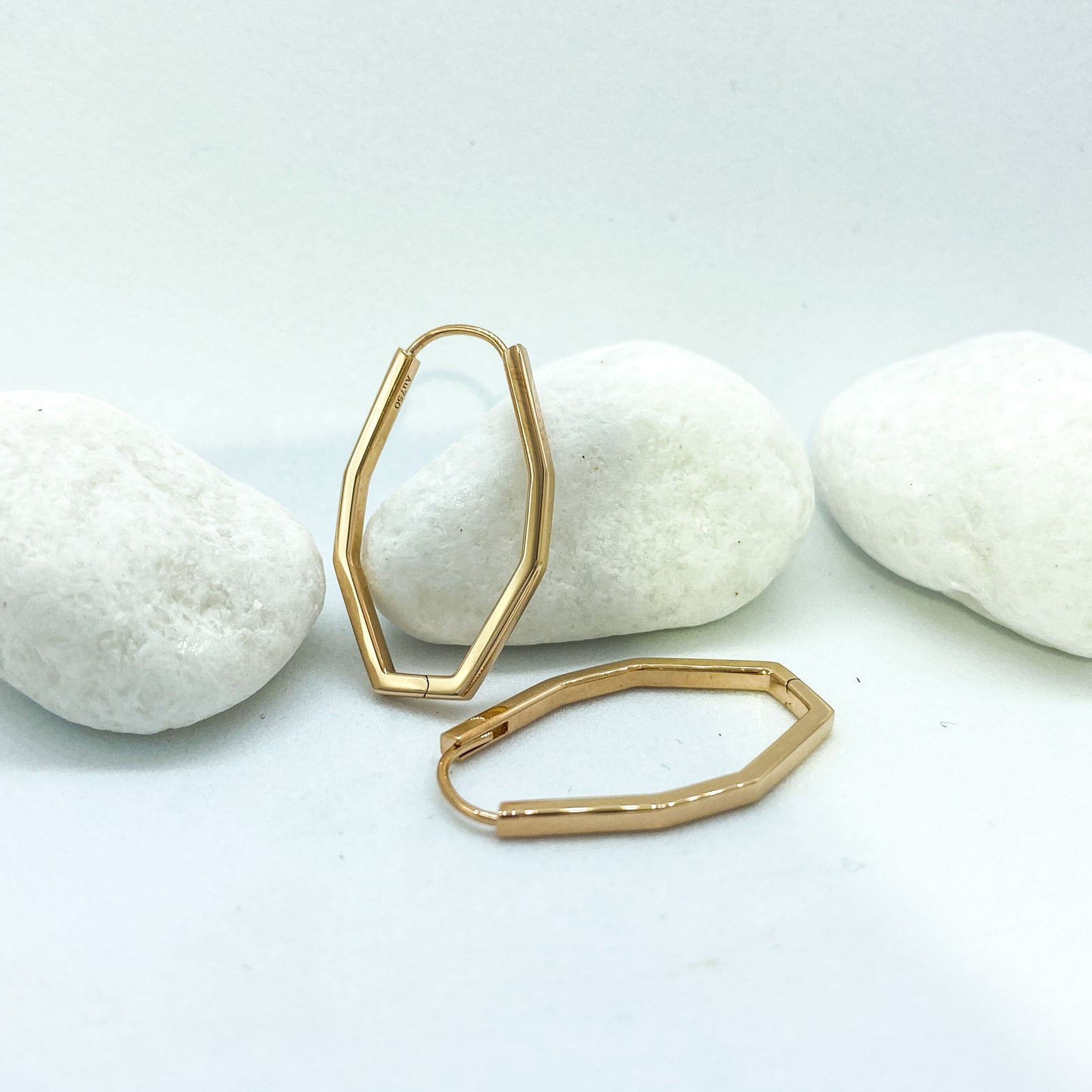 18K Yellow Gold Hoop Earrings - Reminisce Collection, Designed by Samanthi