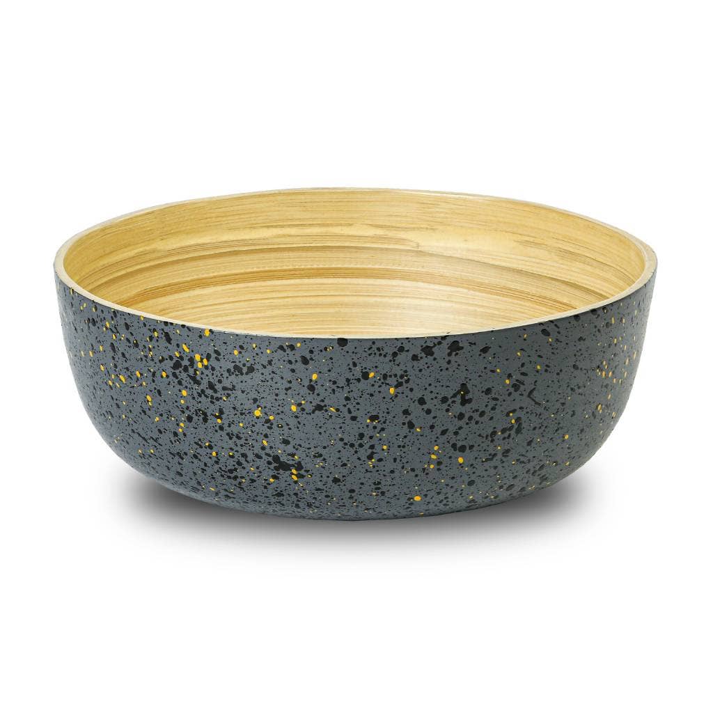 Extra Large Bamboo Salad Bowl (28cm / 11" Diameter): Dark grey