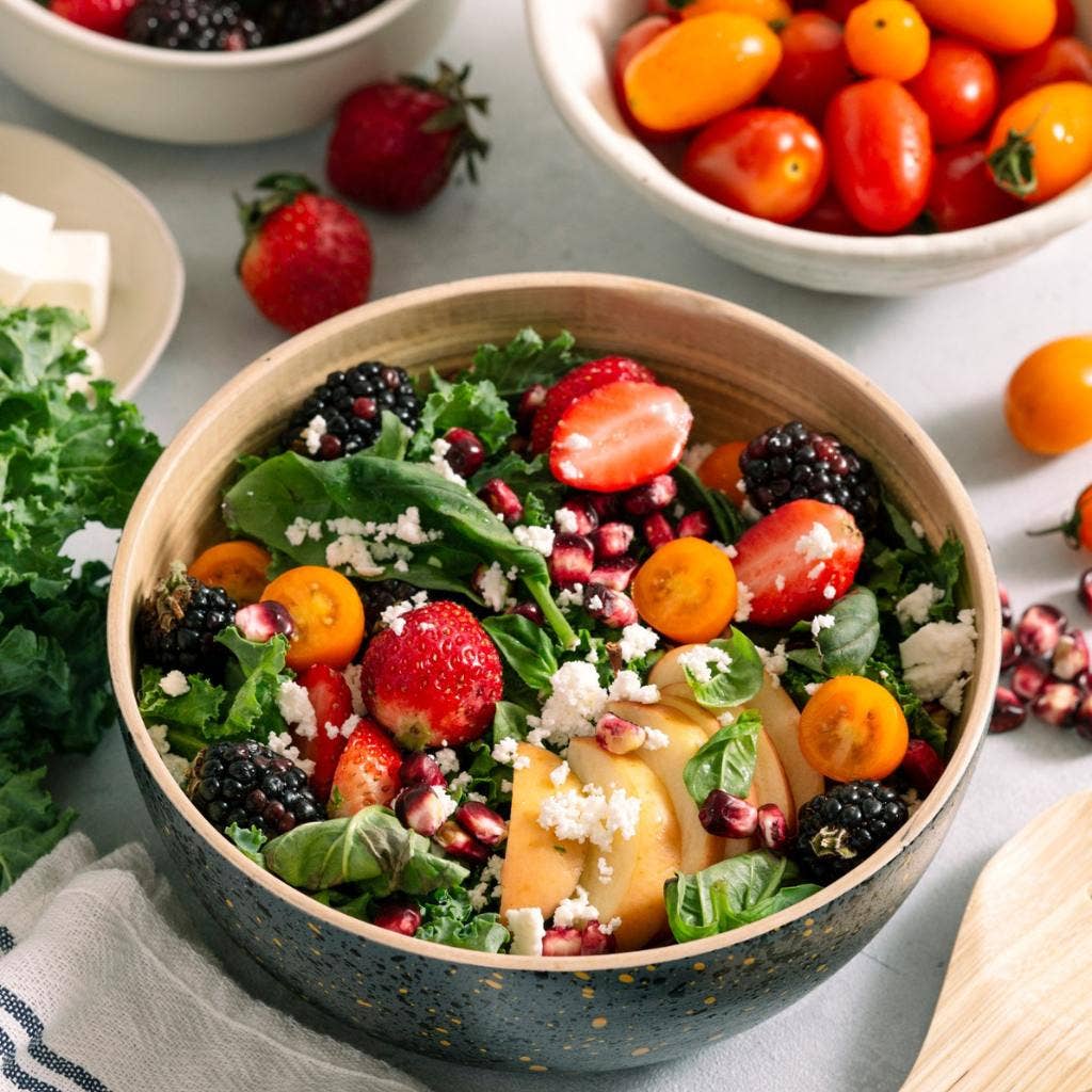 Extra Large Bamboo Salad Bowl (28cm / 11" Diameter): Dark grey