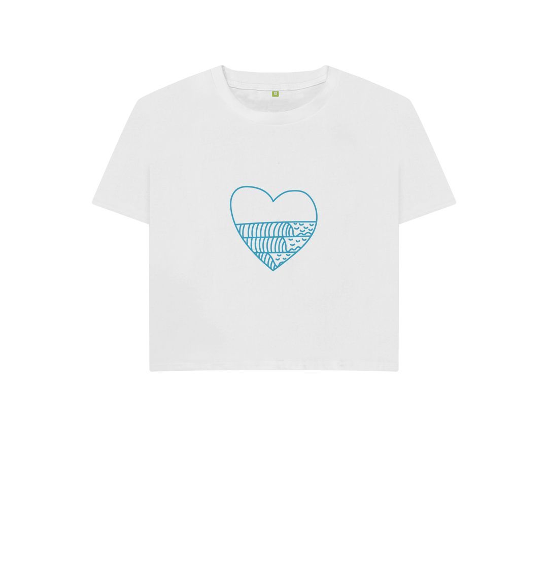 "Keep the Seas Plastic Free" Crop Top for Women & Girls | Organic Fairtrade Cotton