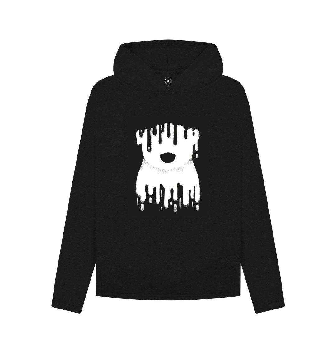 "Act Now" - Polar Bear Women's Cotton Hoodie in Black or Pink