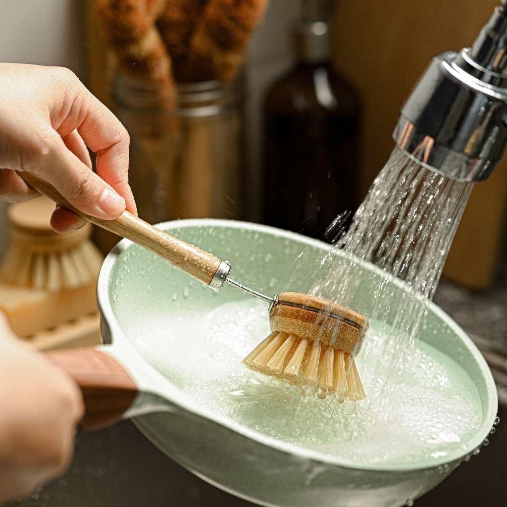 Jungle Culture - Bamboo Dish Brush Set | Eco-friendly Washing Up Brushes: Bamboo Dish Brush Set (FULL SET)