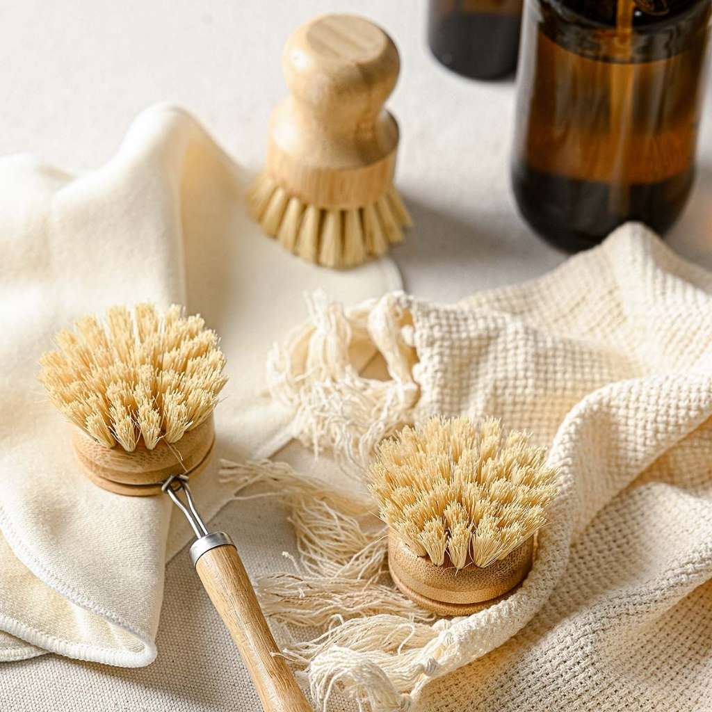Jungle Culture - Bamboo Dish Brush Set | Eco-friendly Washing Up Brushes: Bamboo Dish Brush Set (FULL SET)