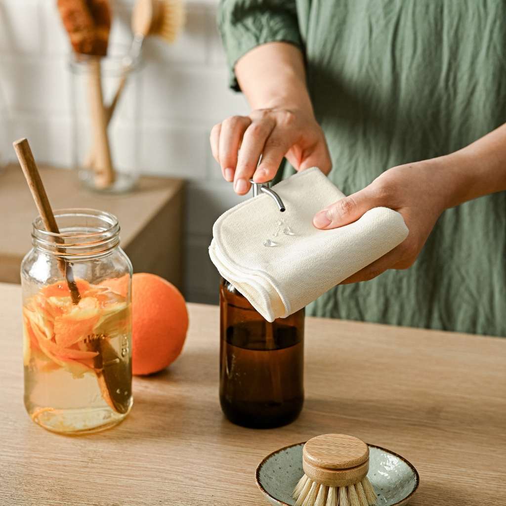 Jungle Culture - Bamboo Dish Brush Set | Eco-friendly Washing Up Brushes: Bamboo Dish Brush Set (FULL SET)