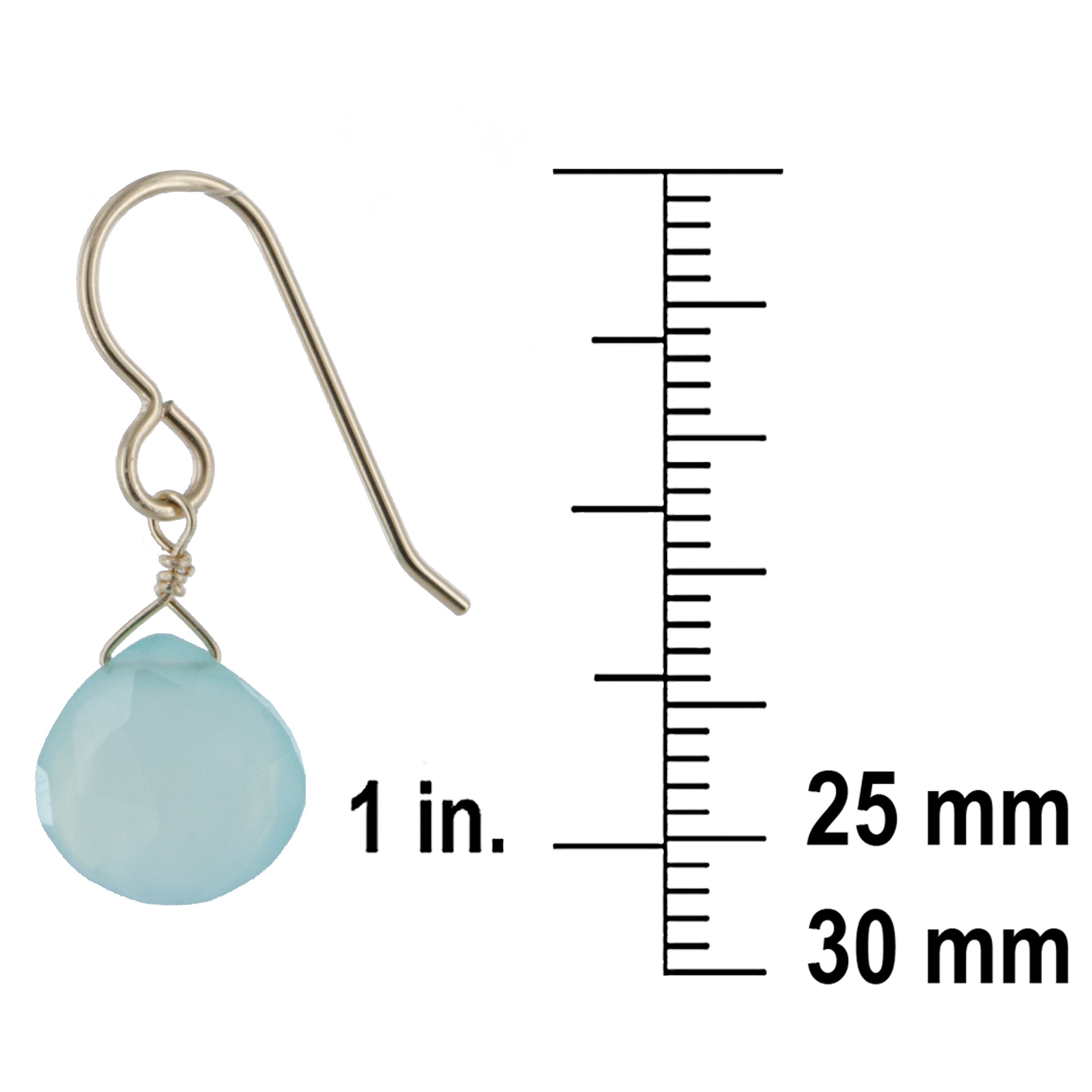 Baby Blue Chalcedony Gemstone Earrings, Black Friday Deal