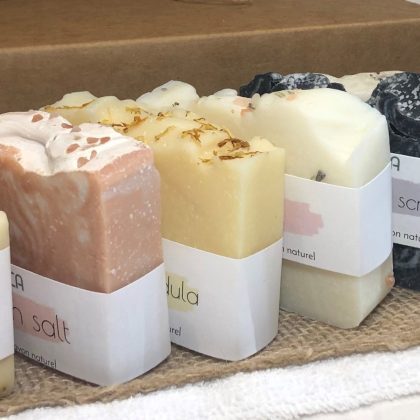 BLISS Vegan Natural Soap, Peppermint, Lime, Lavender