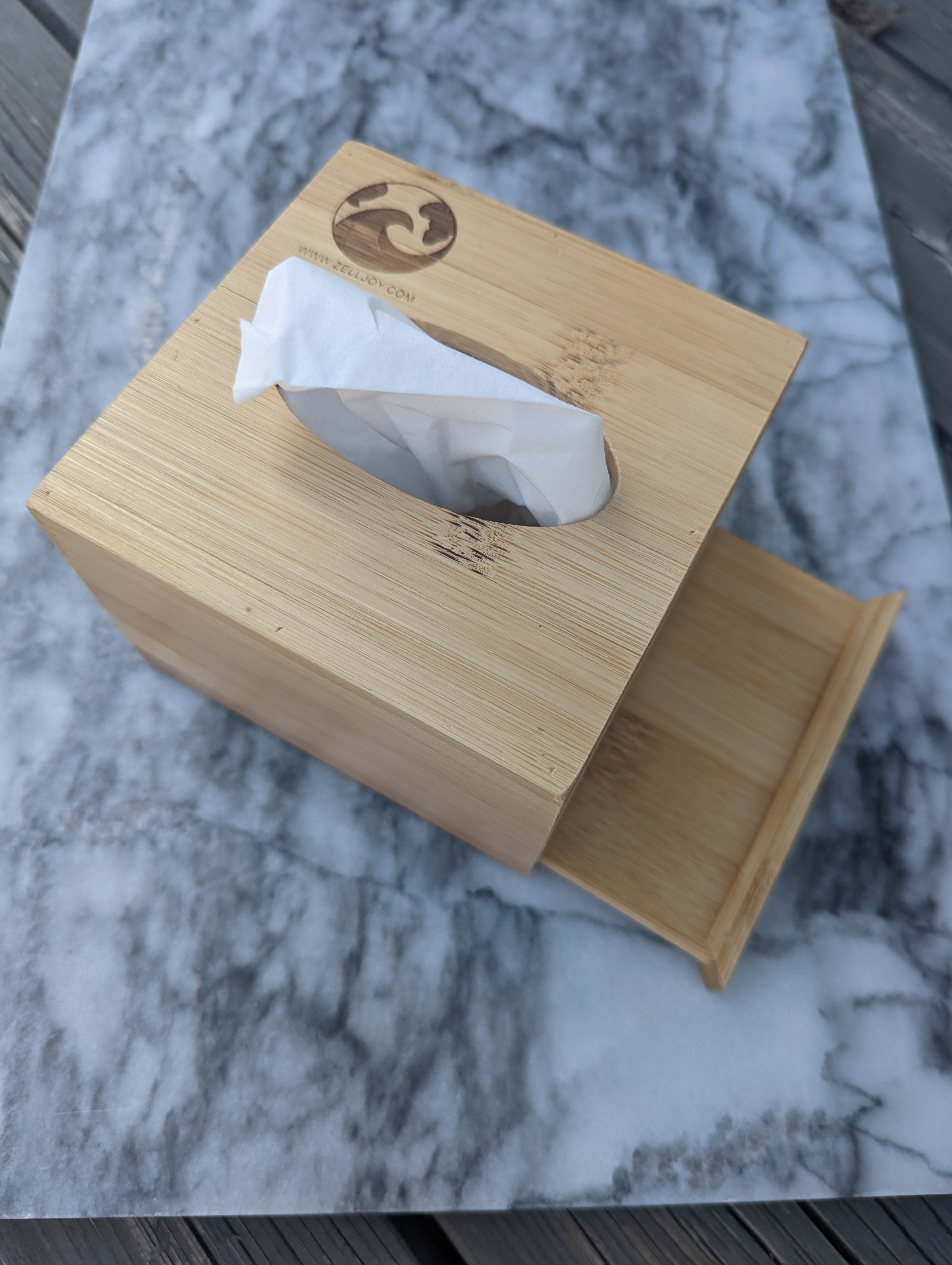 Bamboo Tissue Box Holder