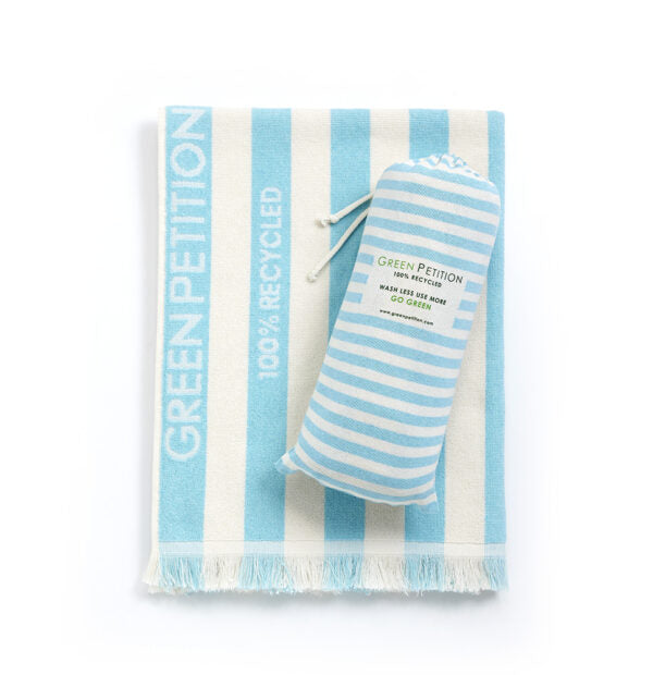 Blue Striped Beach Towel