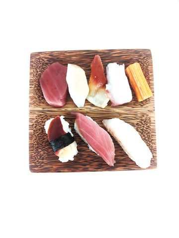 Coconut Wood Square Sushi Plate