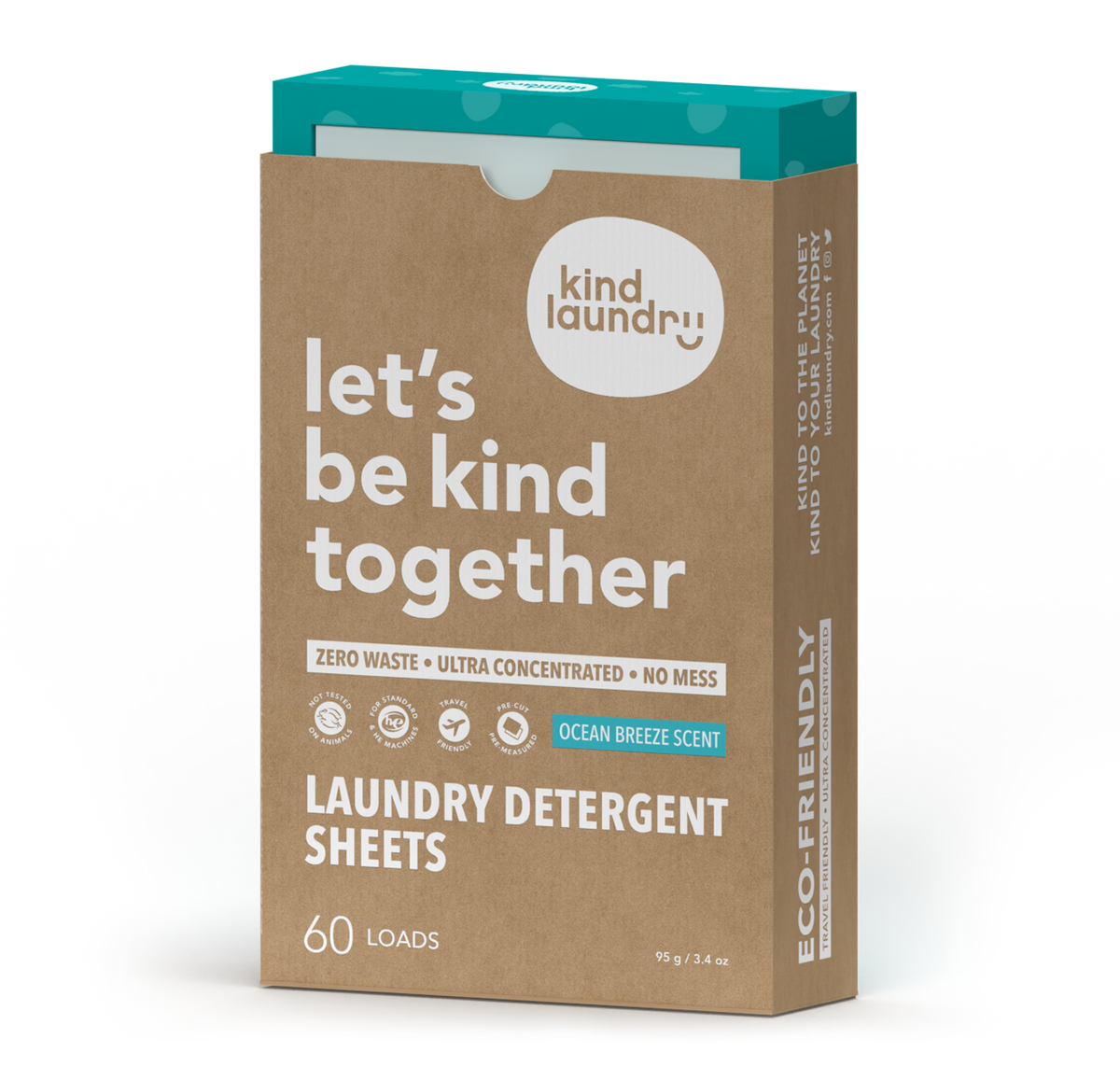 Eco-Friendly Laundry Detergent Sheets- Ocean Breeze (60 Loads)