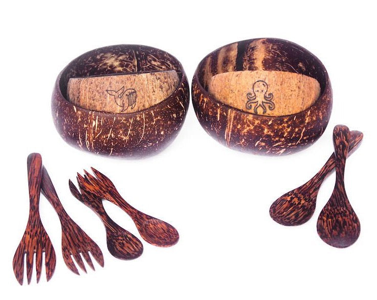 Coconut Cereal Bowl Family 11 pc Gift Set | Eco-friendly Kitchen