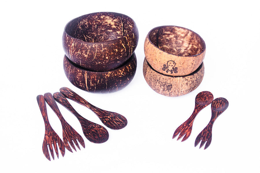 Coconut Cereal Bowl Family 11 pc Gift Set | Eco-friendly Kitchen