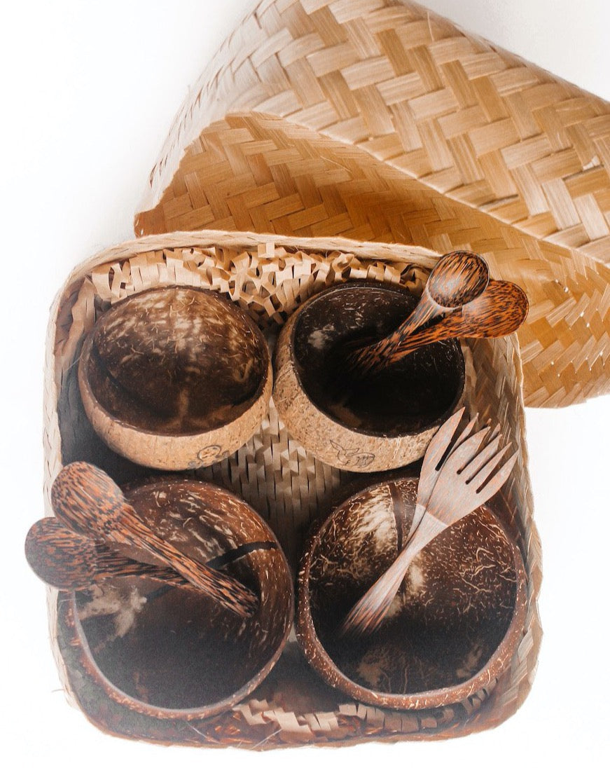 Coconut Cereal Bowl Family 11 pc Gift Set | Eco-friendly Kitchen