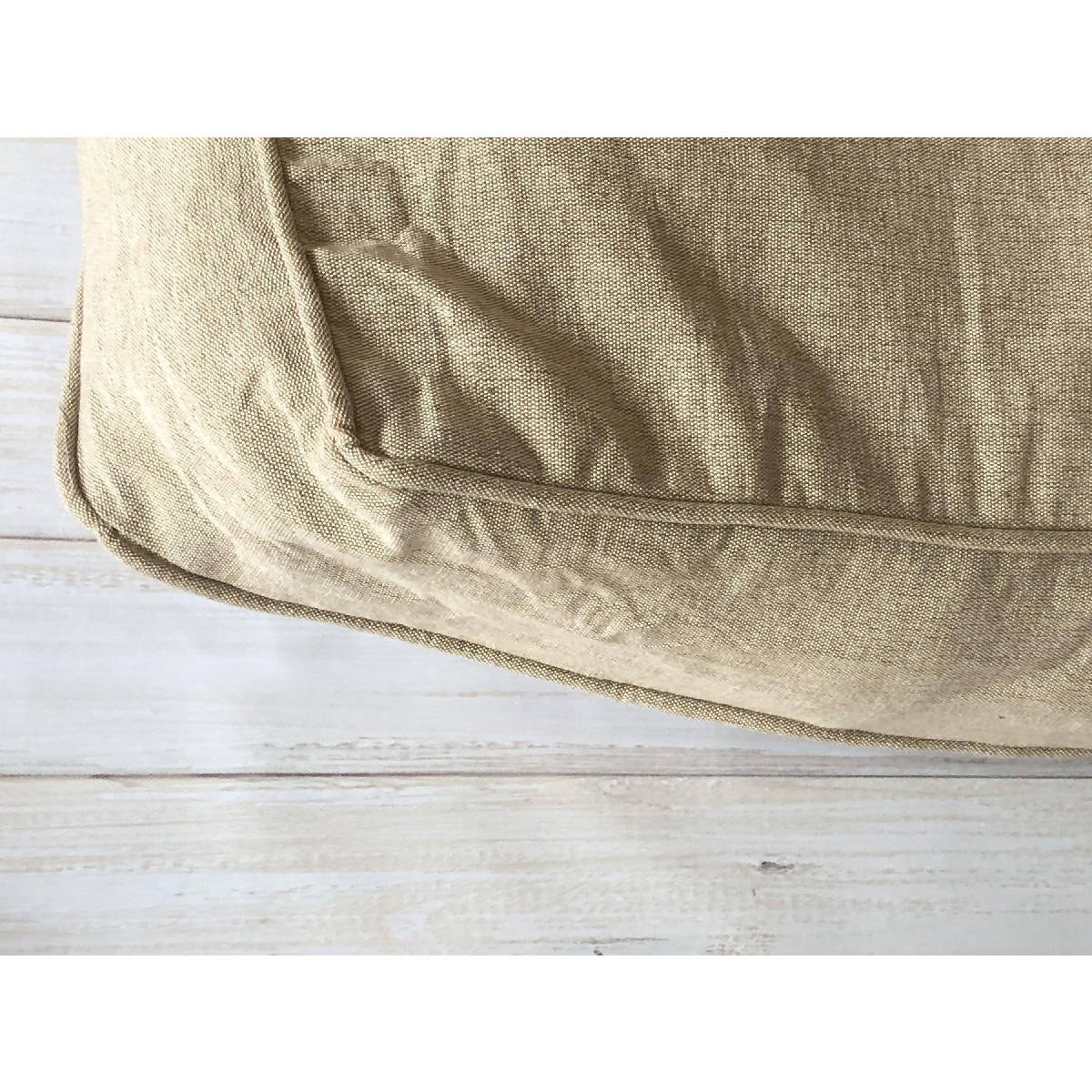 Beige Boxedge Cushion Floor Pillows, Floor Cushion Cover