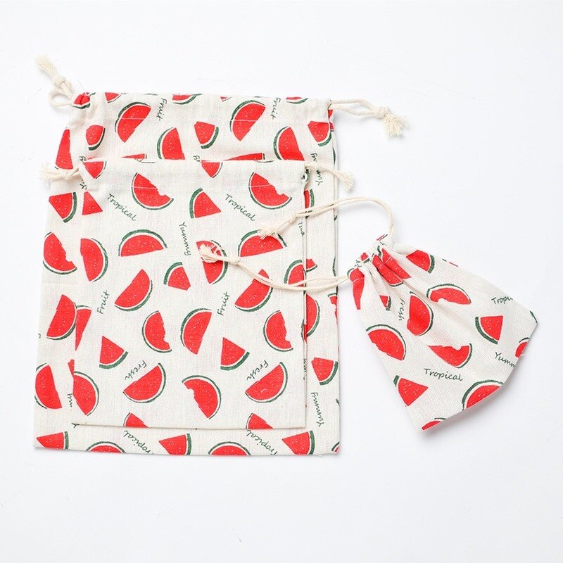 Printed Cotton Linen Cloth Bag | Plastic Free Packaging