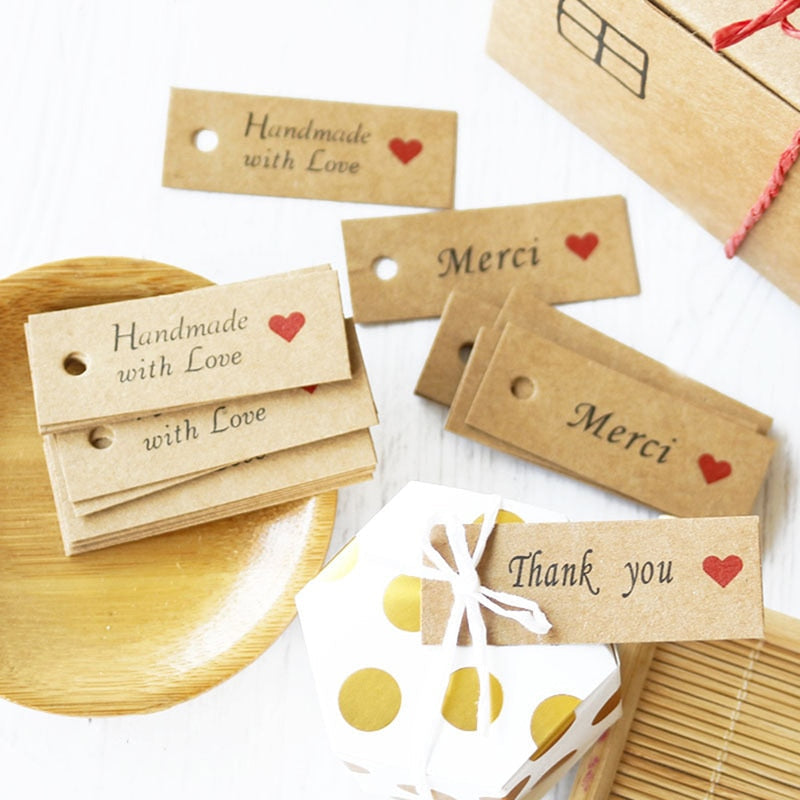 Kraft Paper Tags with Strings for Packaging