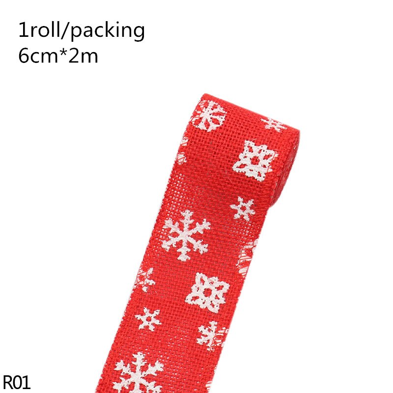 Merry Christmas Jute Burlap Snowflake Lace