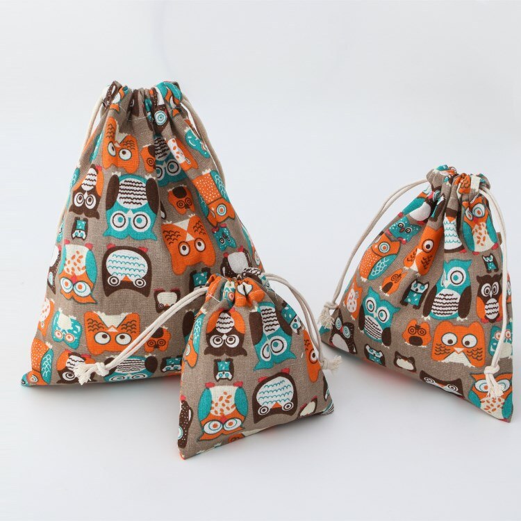 Printed Cotton Linen Cloth Bag | Plastic Free Packaging