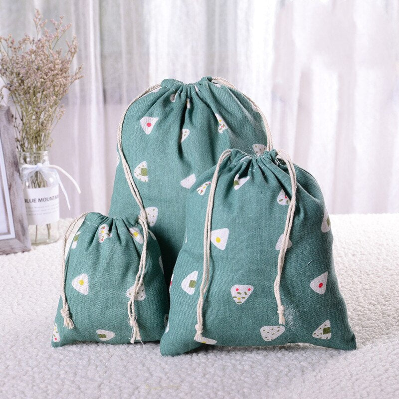 Printed Cotton Linen Cloth Bag | Plastic Free Packaging