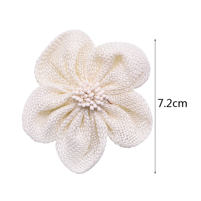 Jute Burlap Rose Eco-Friendly Artificial Flowers Hessian Ribbon Bow