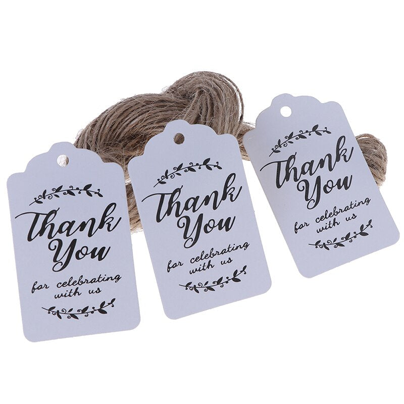 Thank You Kraft Gift Tags (100 pcs)