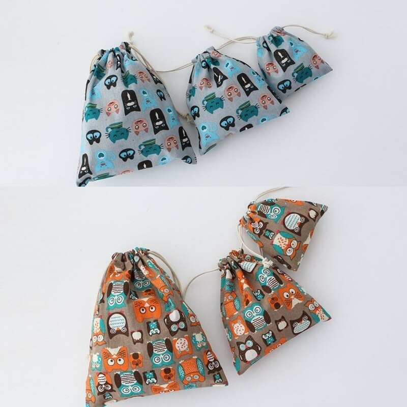 Printed Cotton Linen Cloth Bag | Plastic Free Packaging