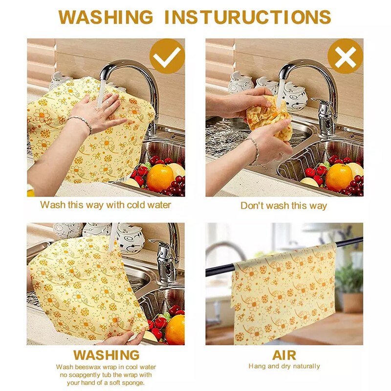 Food Fresh Keeping Storage Organic Beeswax Wrap
