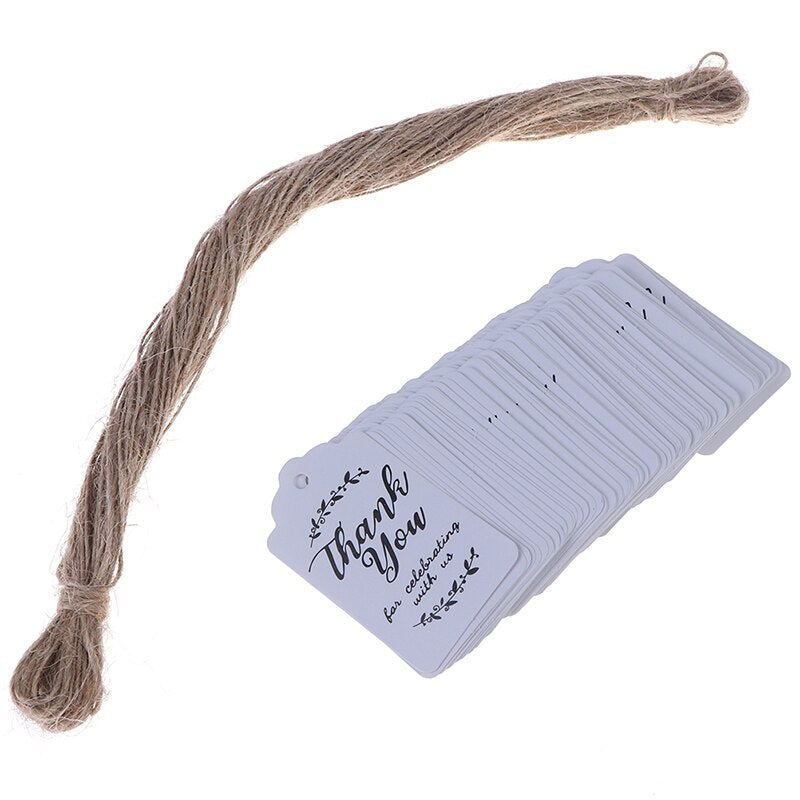 Thank You Kraft Gift Tags (100 pcs)