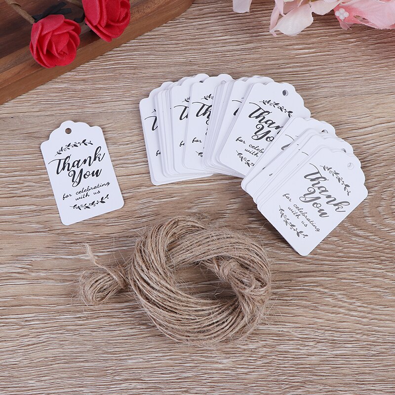 Thank You Kraft Gift Tags (100 pcs)