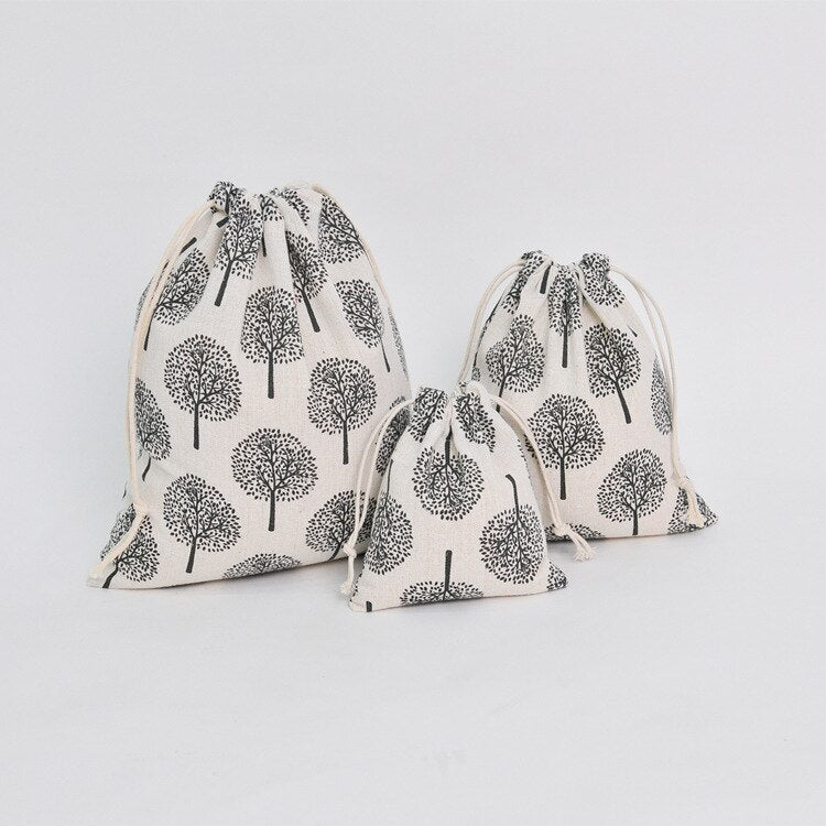 Printed Cotton Linen Cloth Bag | Plastic Free Packaging