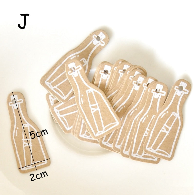 Handmade Hang Kraft Paper Tags (100pcs Packaging )