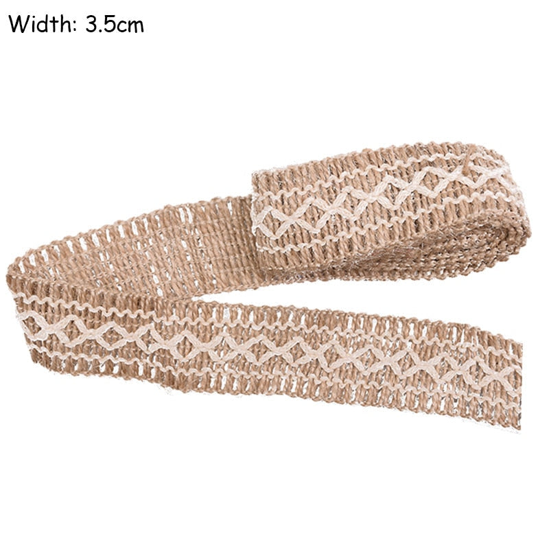 Natural Jute Burlap Ribbon DIY Gift Warping | Plastic Free Packaging