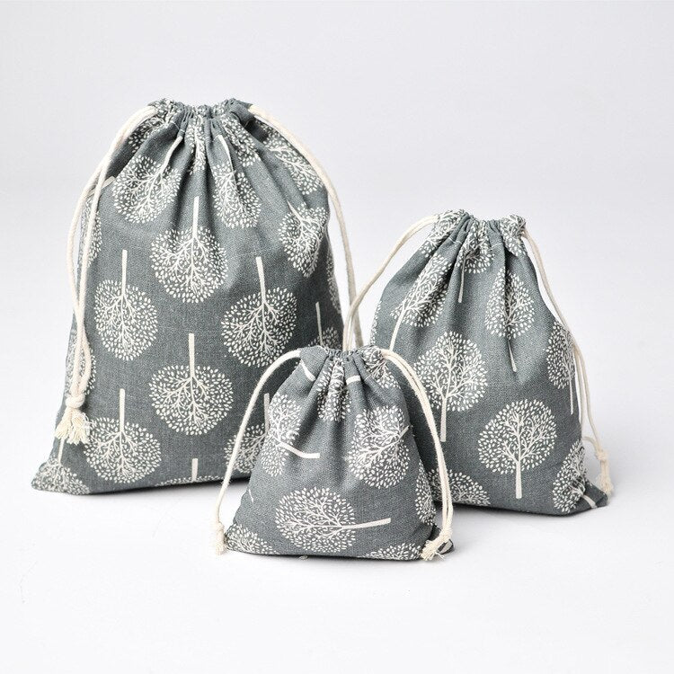 Printed Cotton Linen Cloth Bag | Plastic Free Packaging