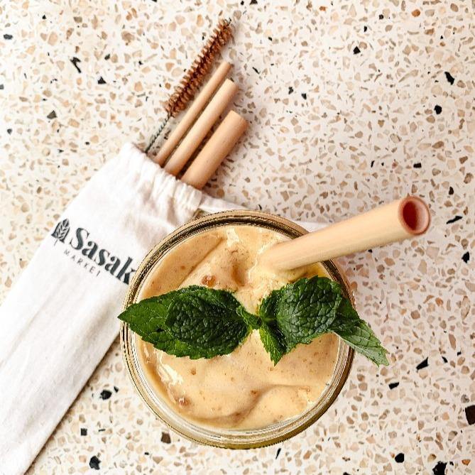 Eco Starter Gift Kit: Coconut Bowls, Spoon + Fork, Bamboo Straws