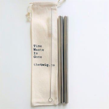 Stainless Steel Bubble Tea Straws – 2 Pack