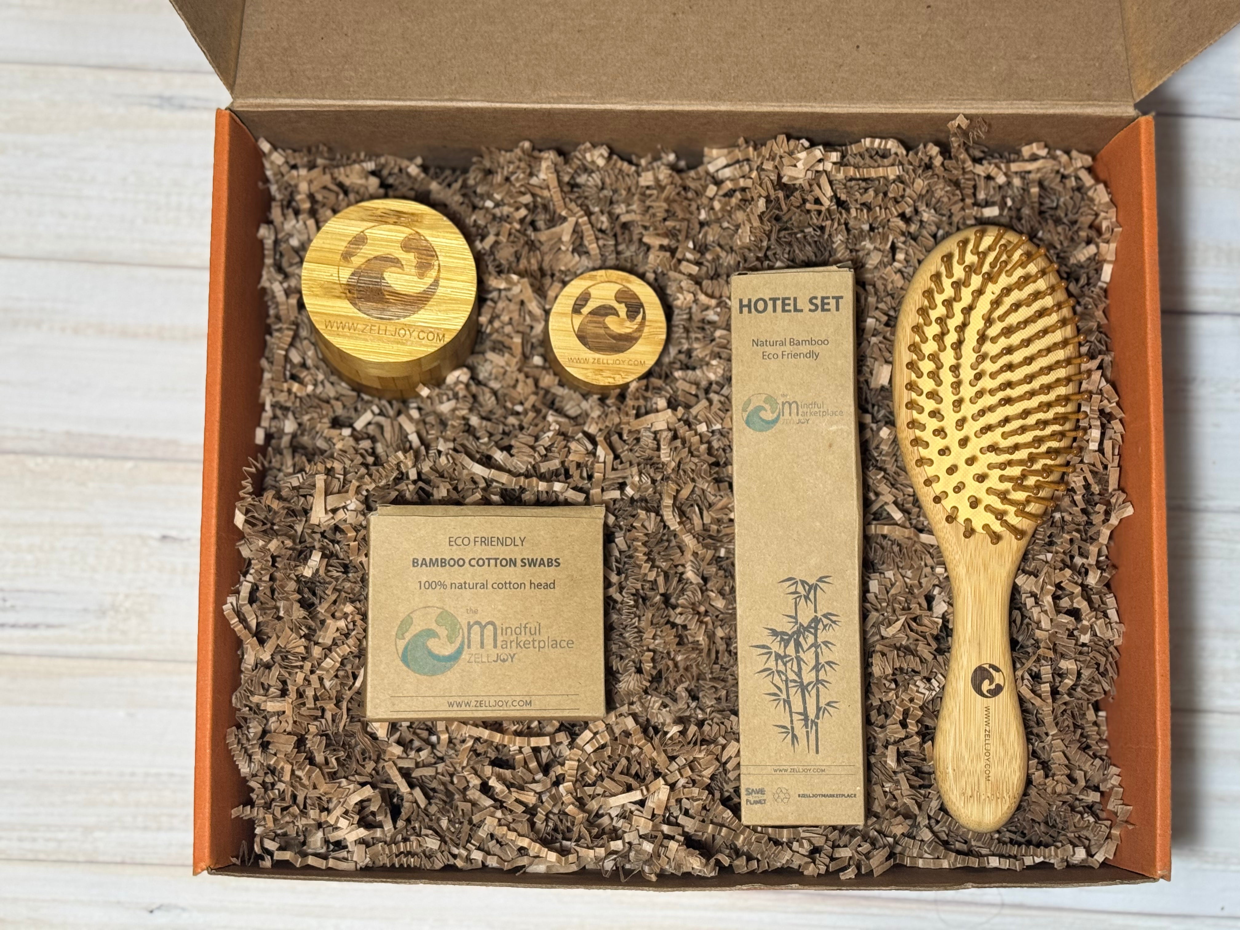 Bamboo Hair Brush | Bamboo Toothbrush Kit