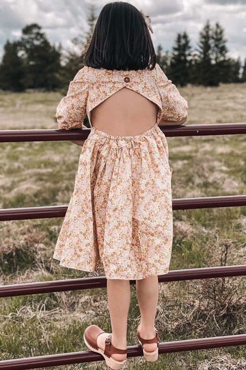 Linen Girl's Summer Dress. Made in Canada by Oakley Rae Handmade