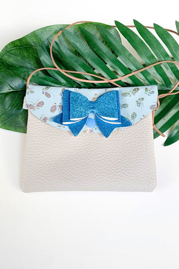 Little Girl's Blue Butterfly Vegan Purse by Oakley Rae Handmade