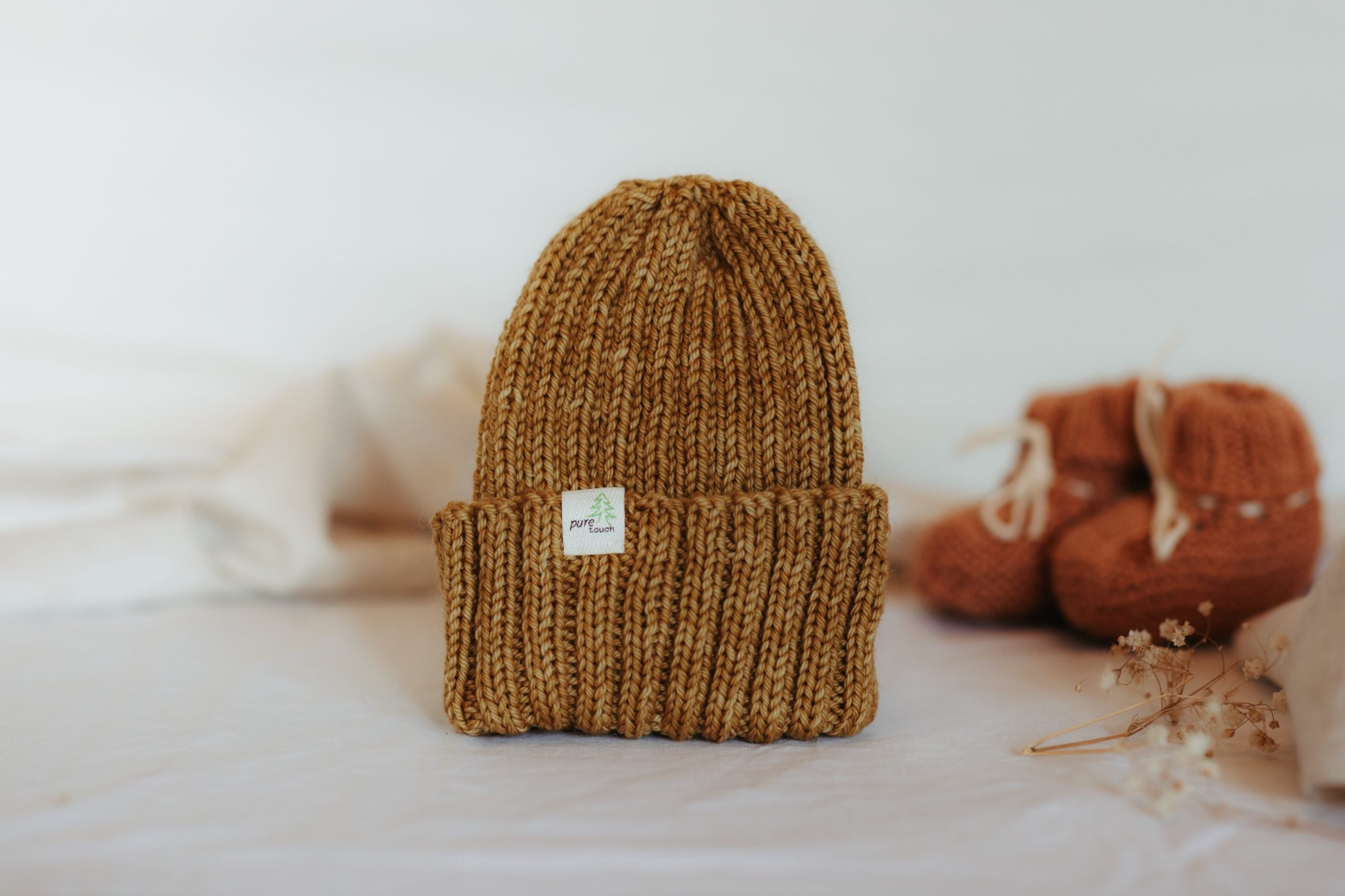 Merino Wool Baby Beanie | Wool Knitted Newborn Baby Caps