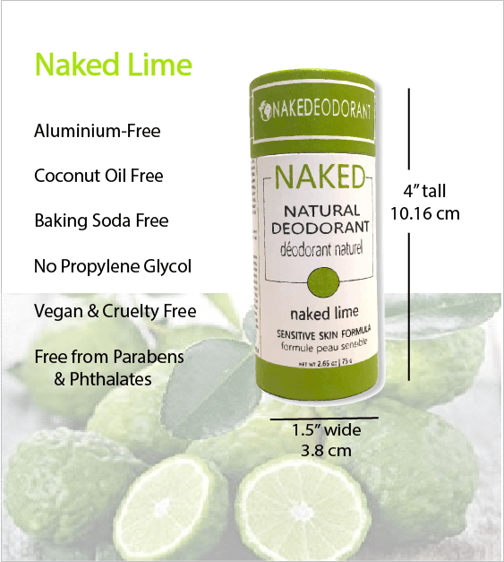 NAKED LIME Vegan Natural Deodorant by Nakedeodorant. Handmade in Canada