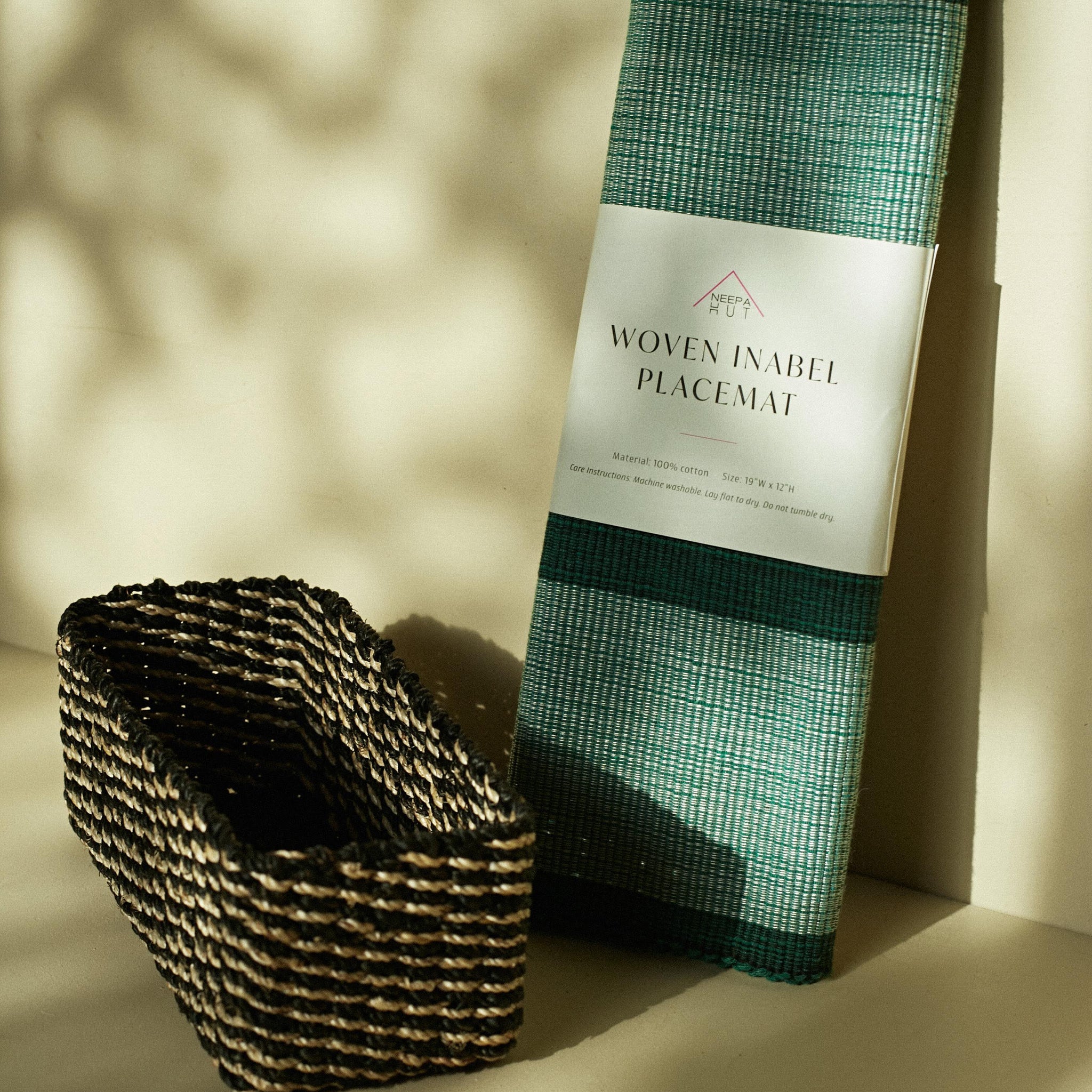 Tray with Placemat Set | Black + White