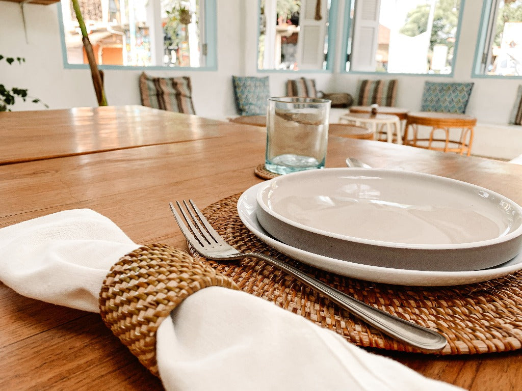Placemats Set made with Natural Rattan