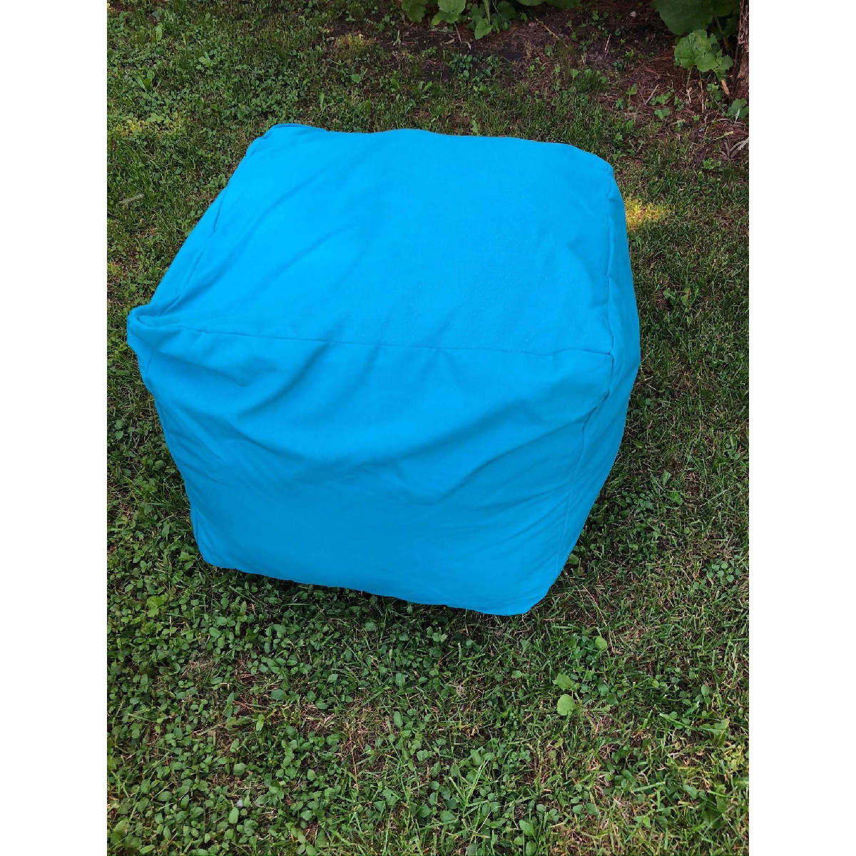 DIY Pouf Cover, Outdoor Poufs, Blue Bright Poufs