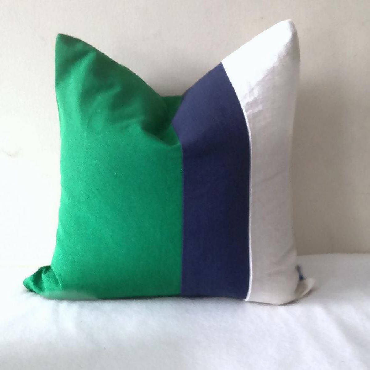 Green Minimalist Abstract Color Block Throw Pillow