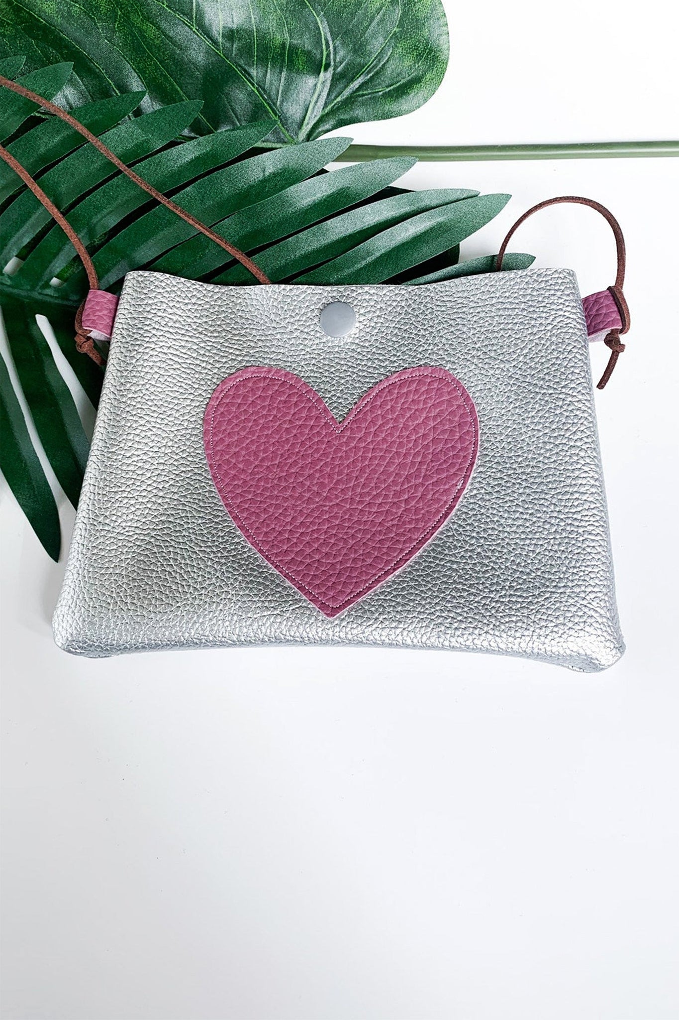 Vegan Leather Pink Heart Purse by Oakley Rae Handmade